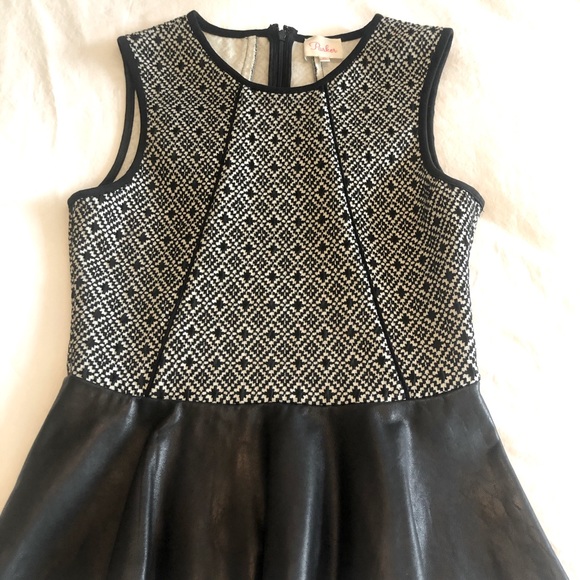Parker sleeveless top with leather peplum - Picture 2 of 2